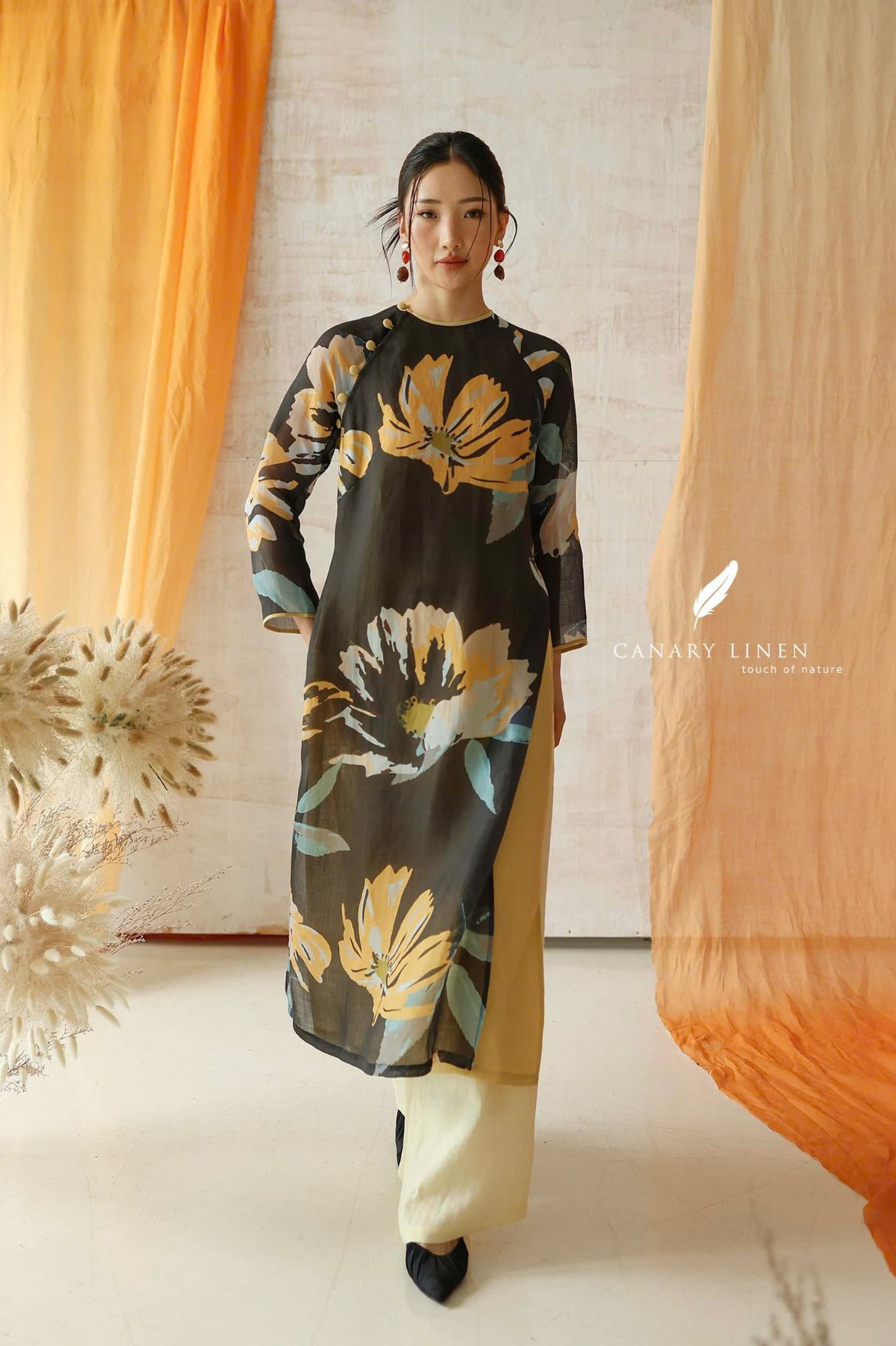  Áo dài cổ tròn - Phong Tức 