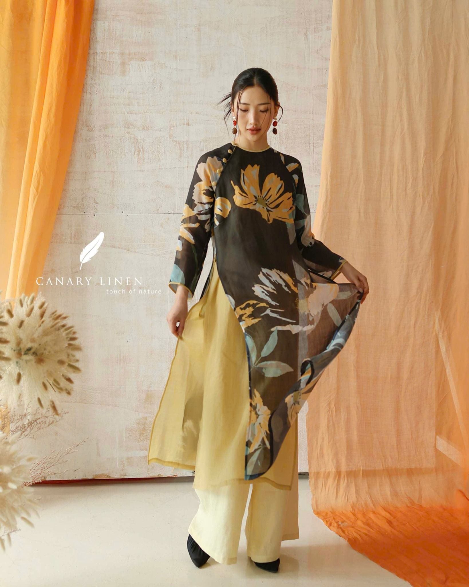  Áo dài cổ tròn - Phong Tức 