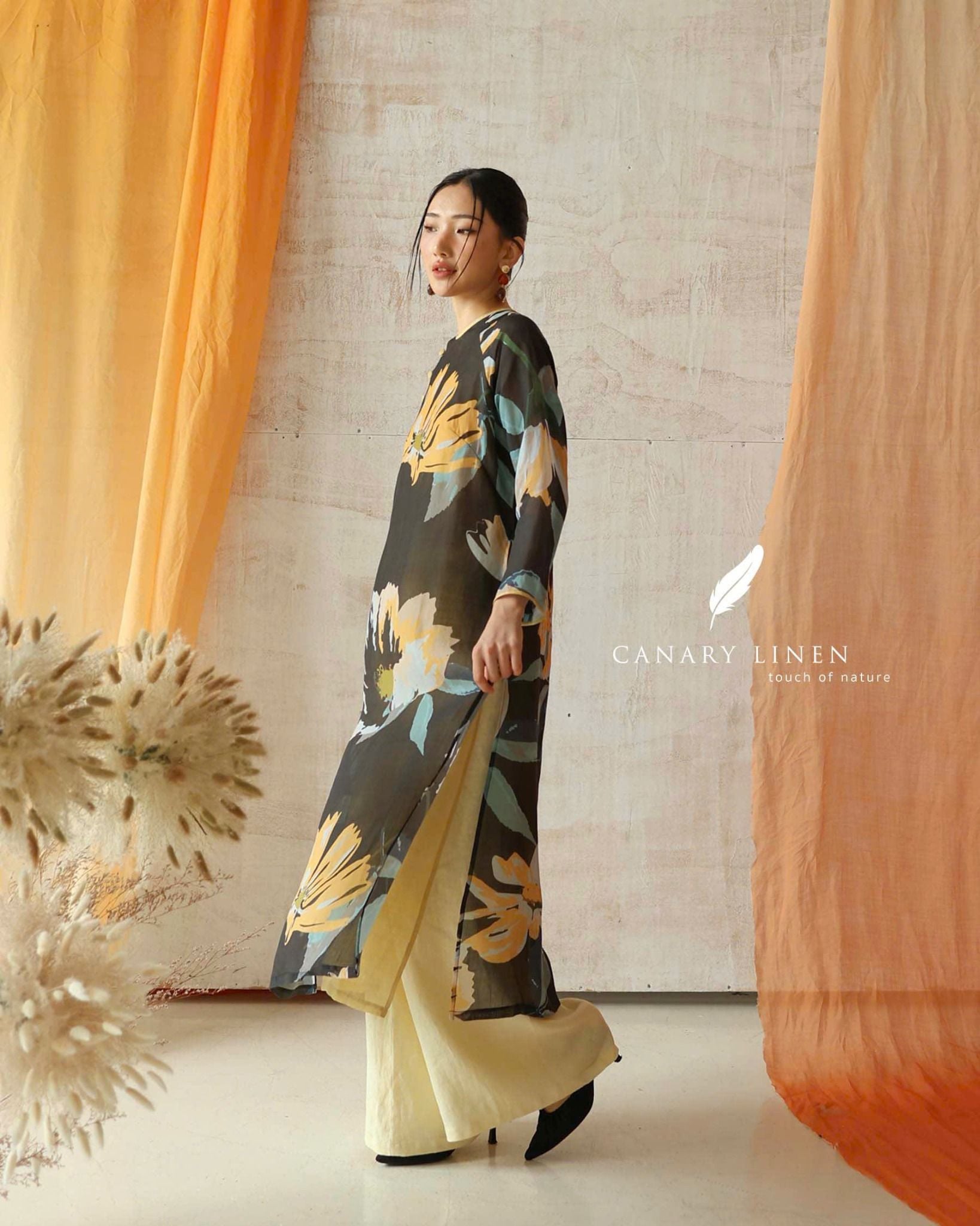  Áo dài cổ tròn - Phong Tức 