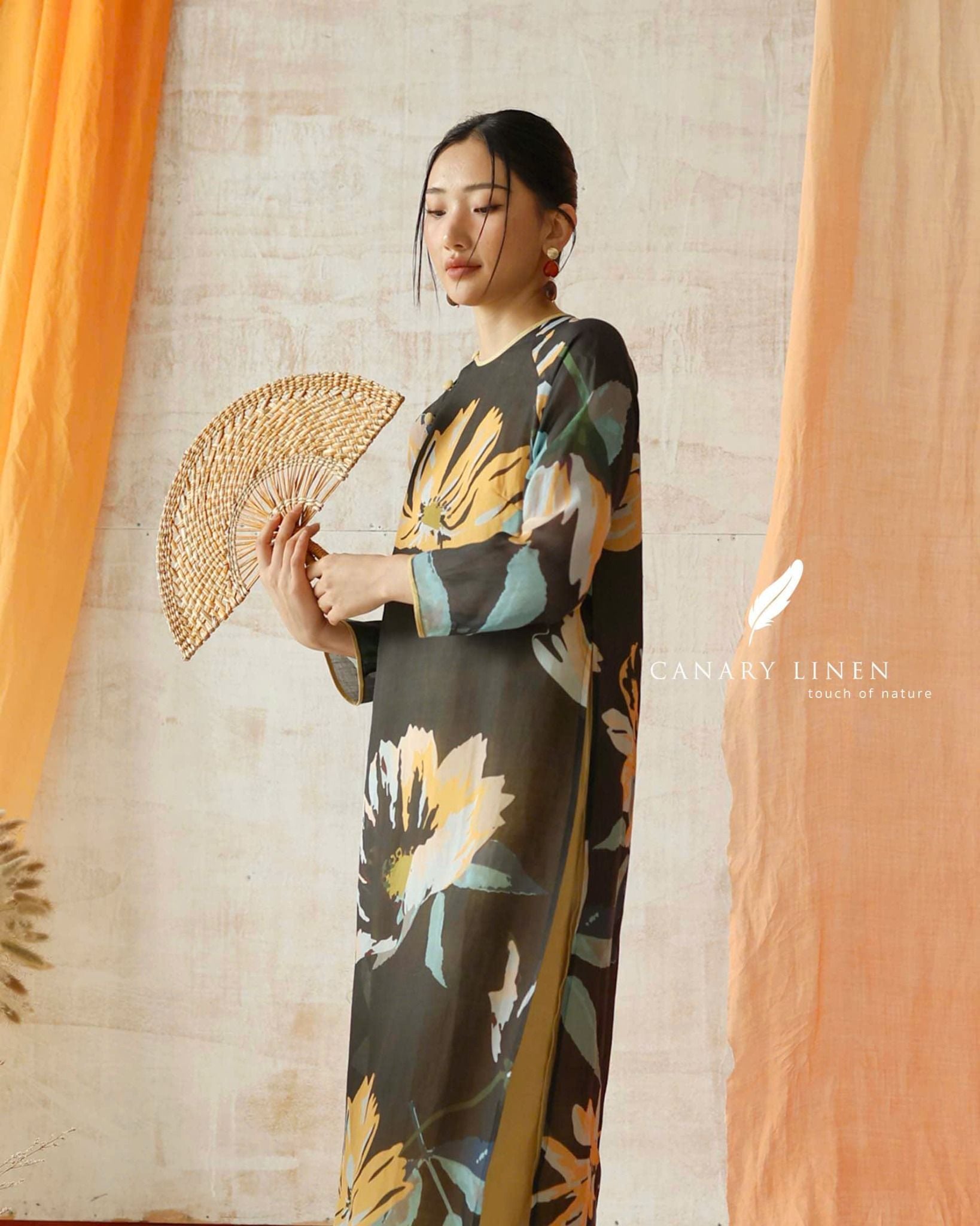  Áo dài cổ tròn - Phong Tức 