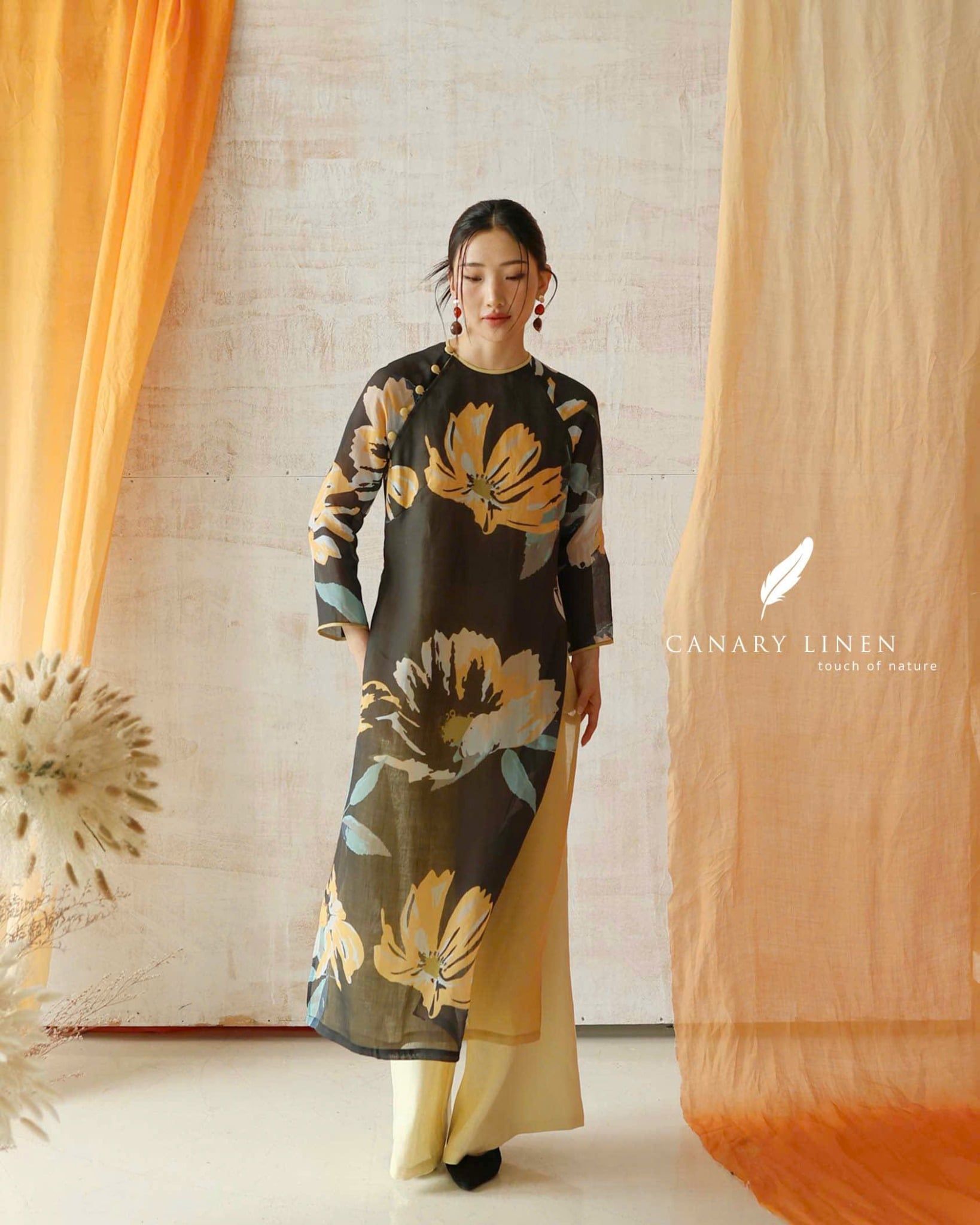  Áo dài cổ tròn - Phong Tức 