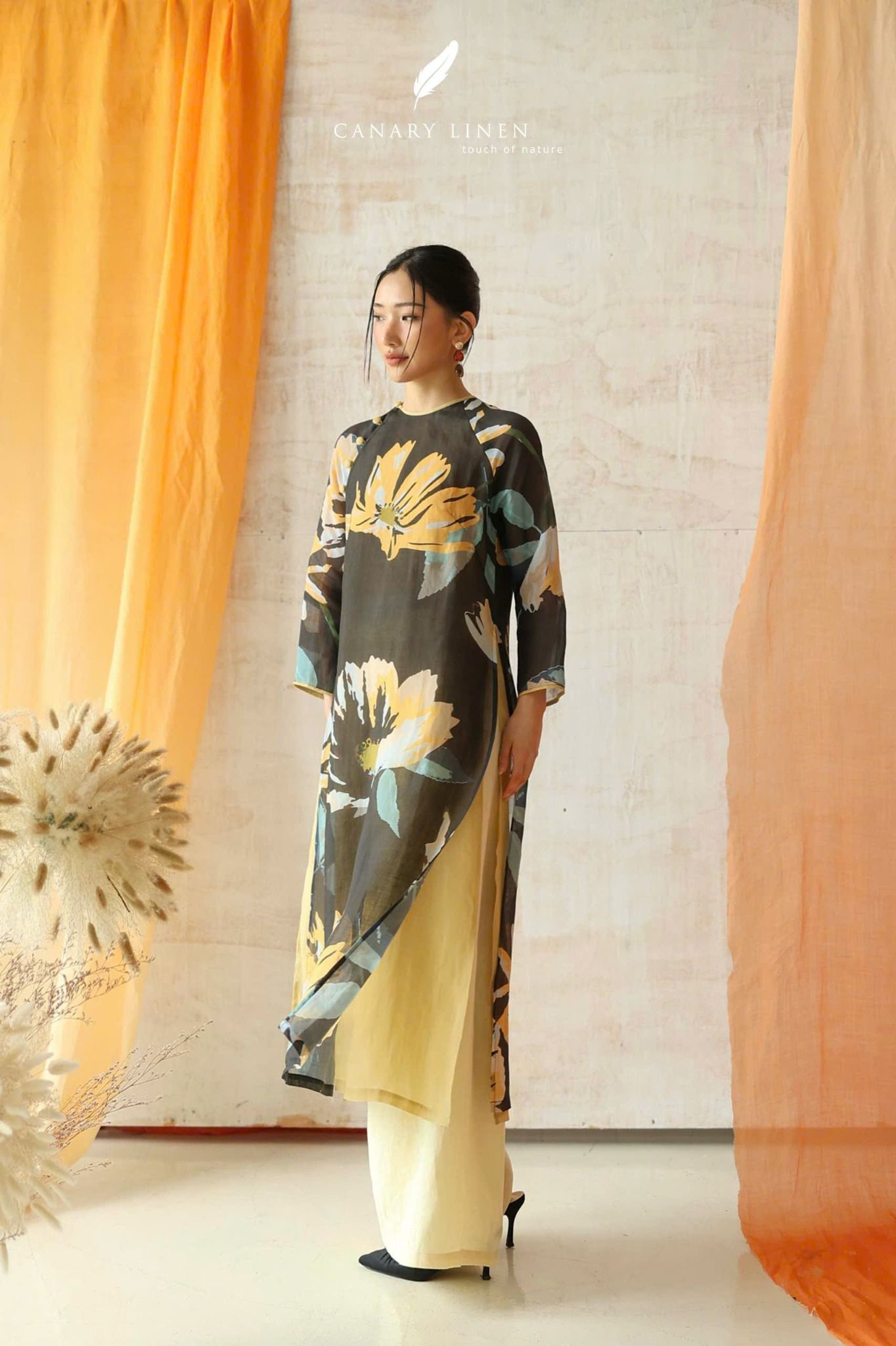  Áo dài cổ tròn - Phong Tức 