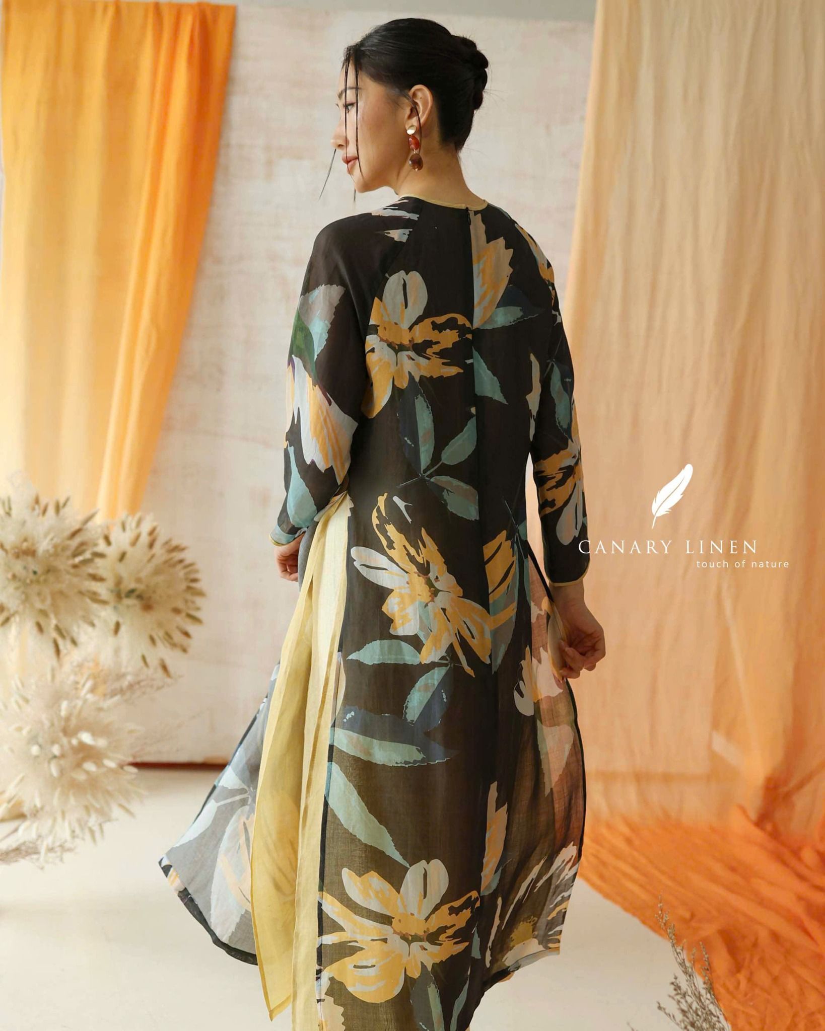  Áo dài cổ tròn - Phong Tức 