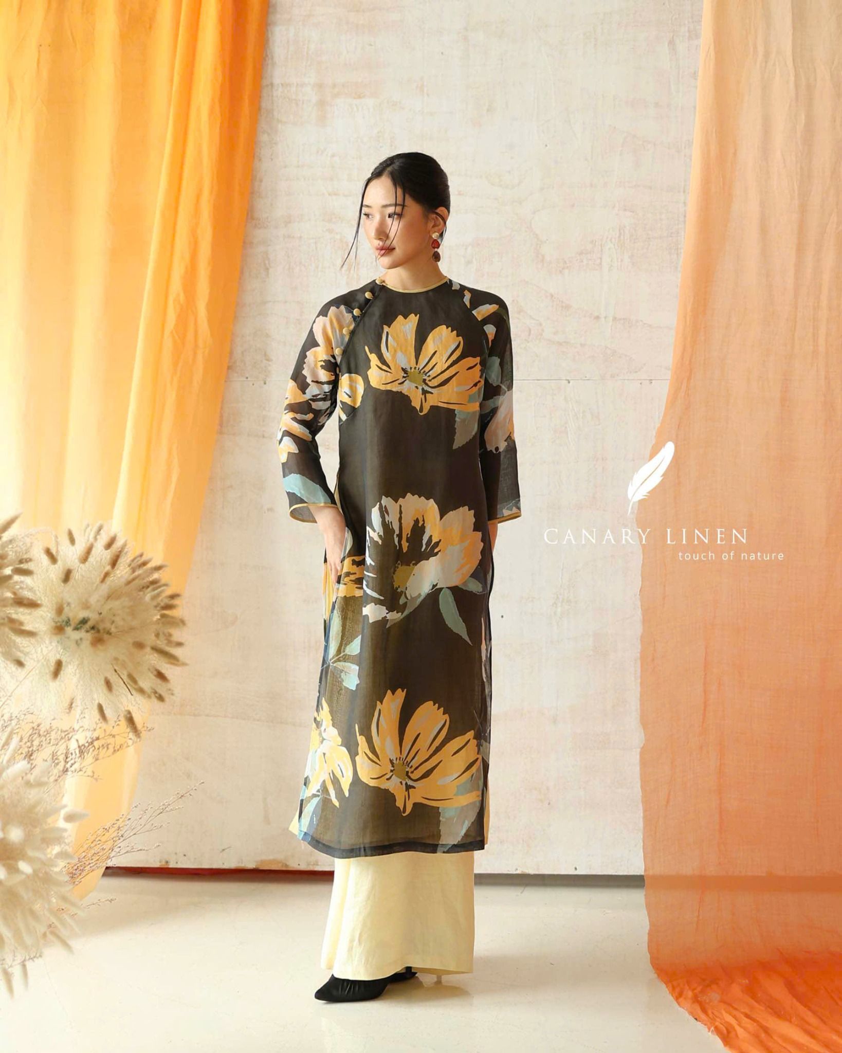  Áo dài cổ tròn - Phong Tức 