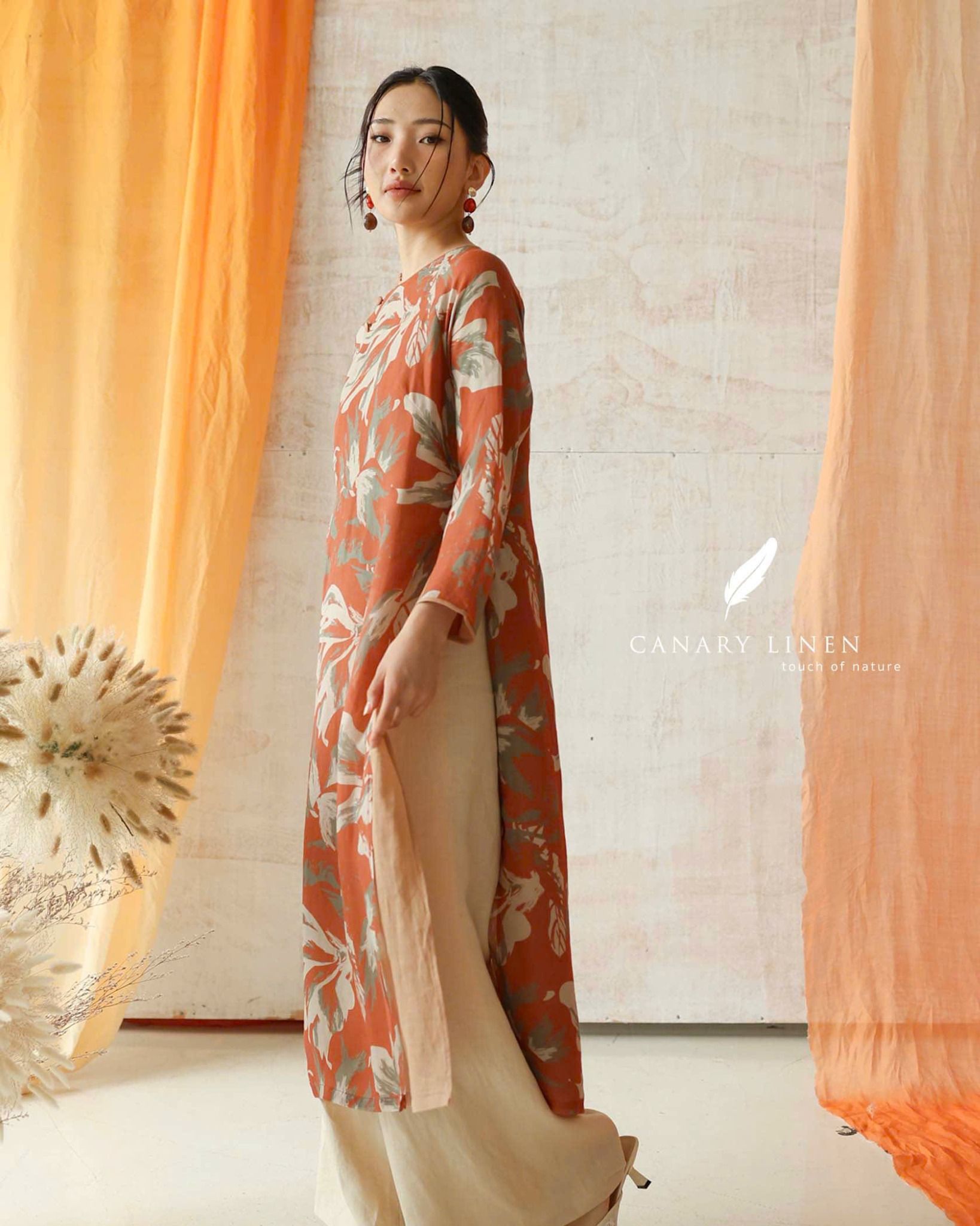  Áo dài cổ tròn - An Mạch 