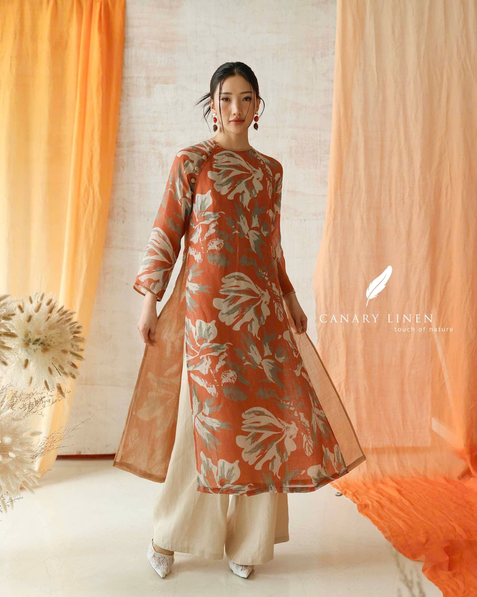  Áo dài cổ tròn - An Mạch 