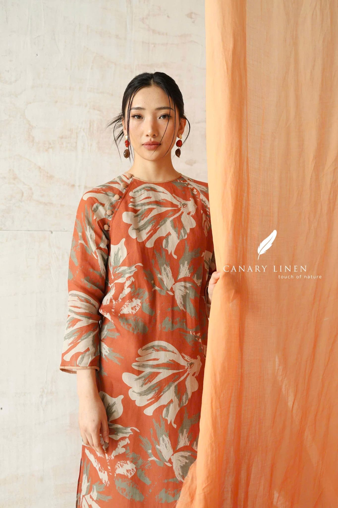  Áo dài cổ tròn - An Mạch 