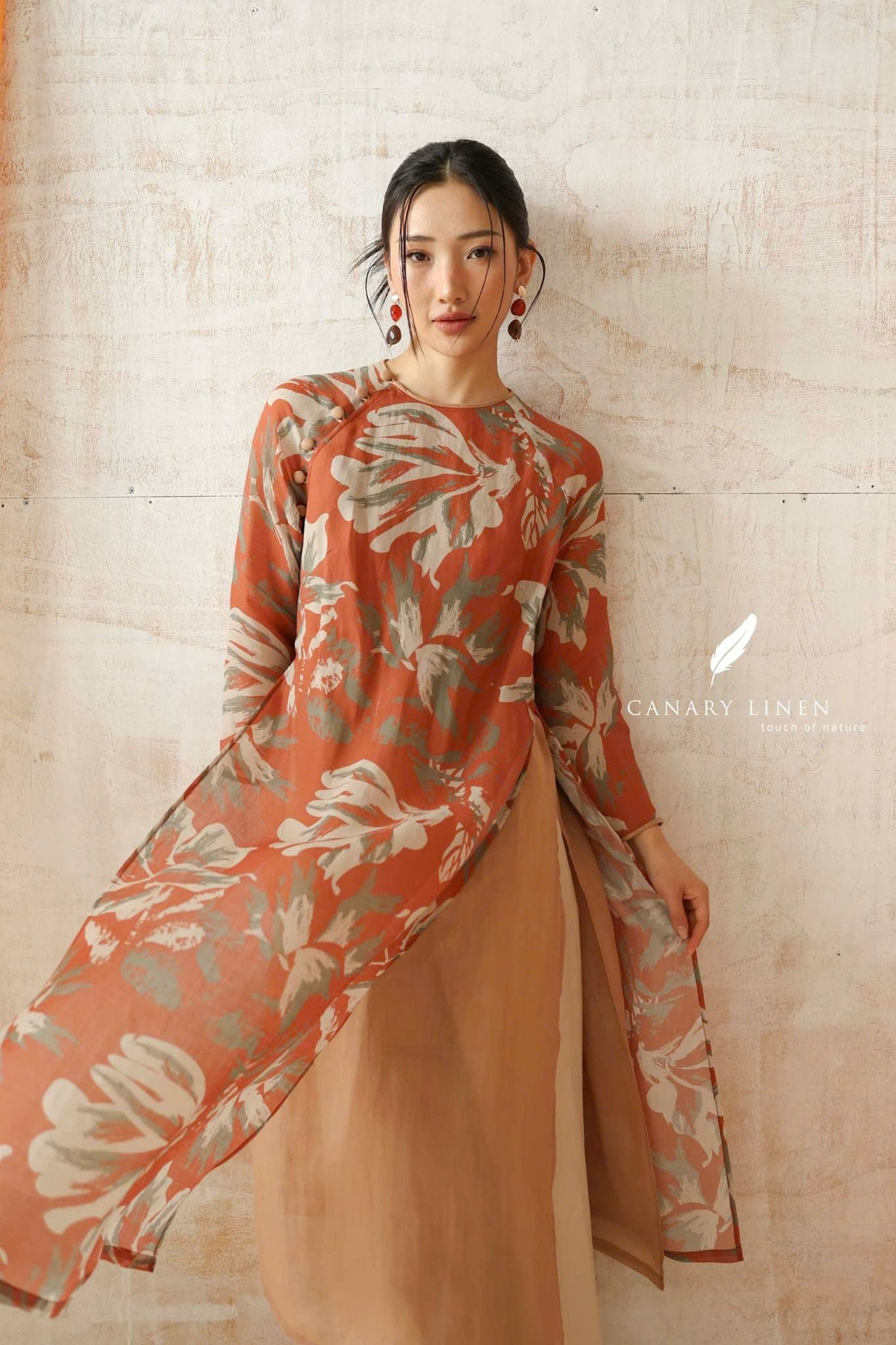  Áo dài cổ tròn - An Mạch 