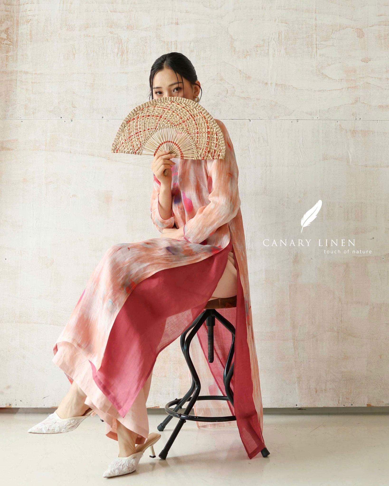  Áo dài cổ tròn - Phi Hoa 