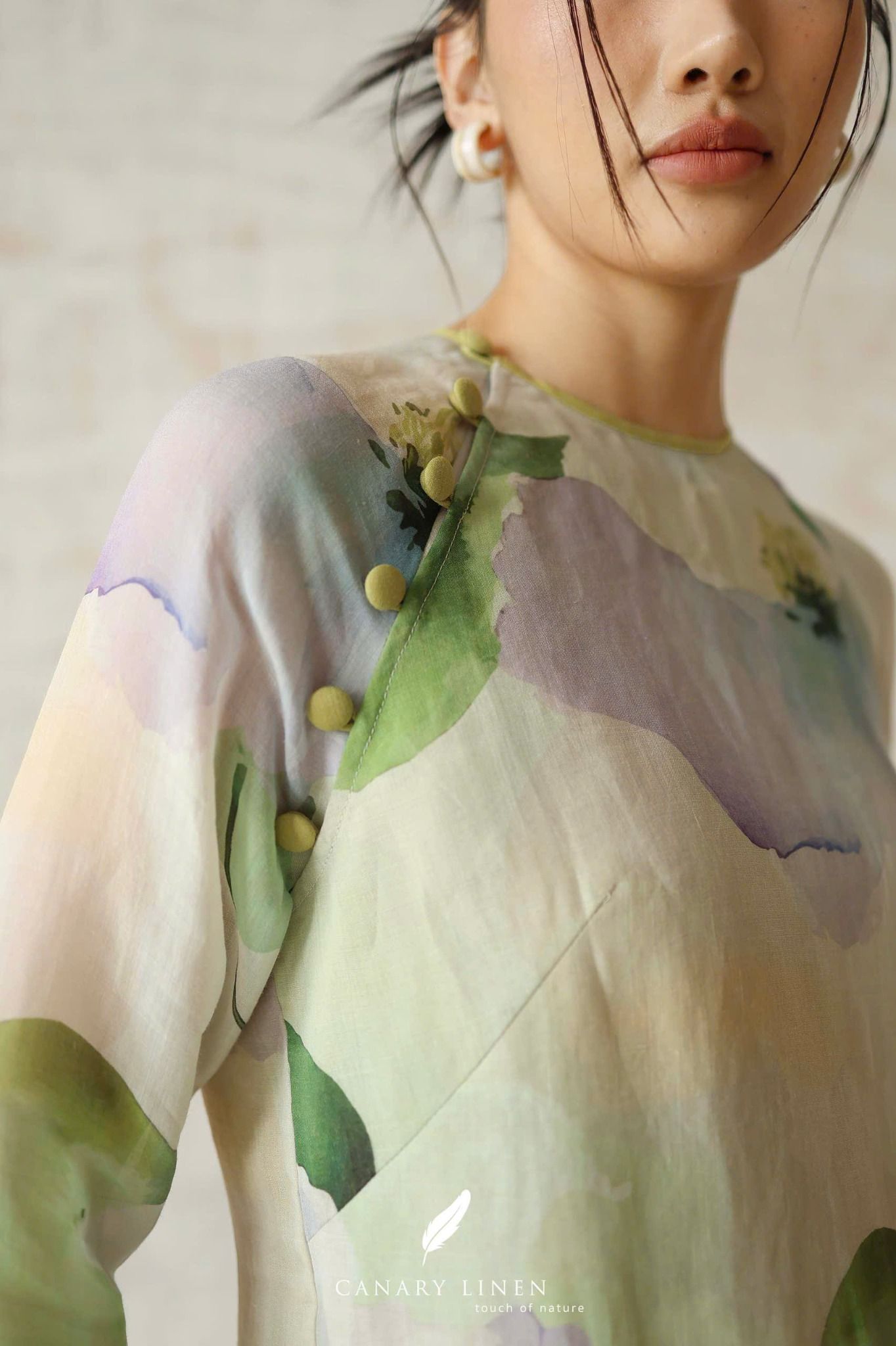  Áo dài cổ tròn - Khinh Vân 