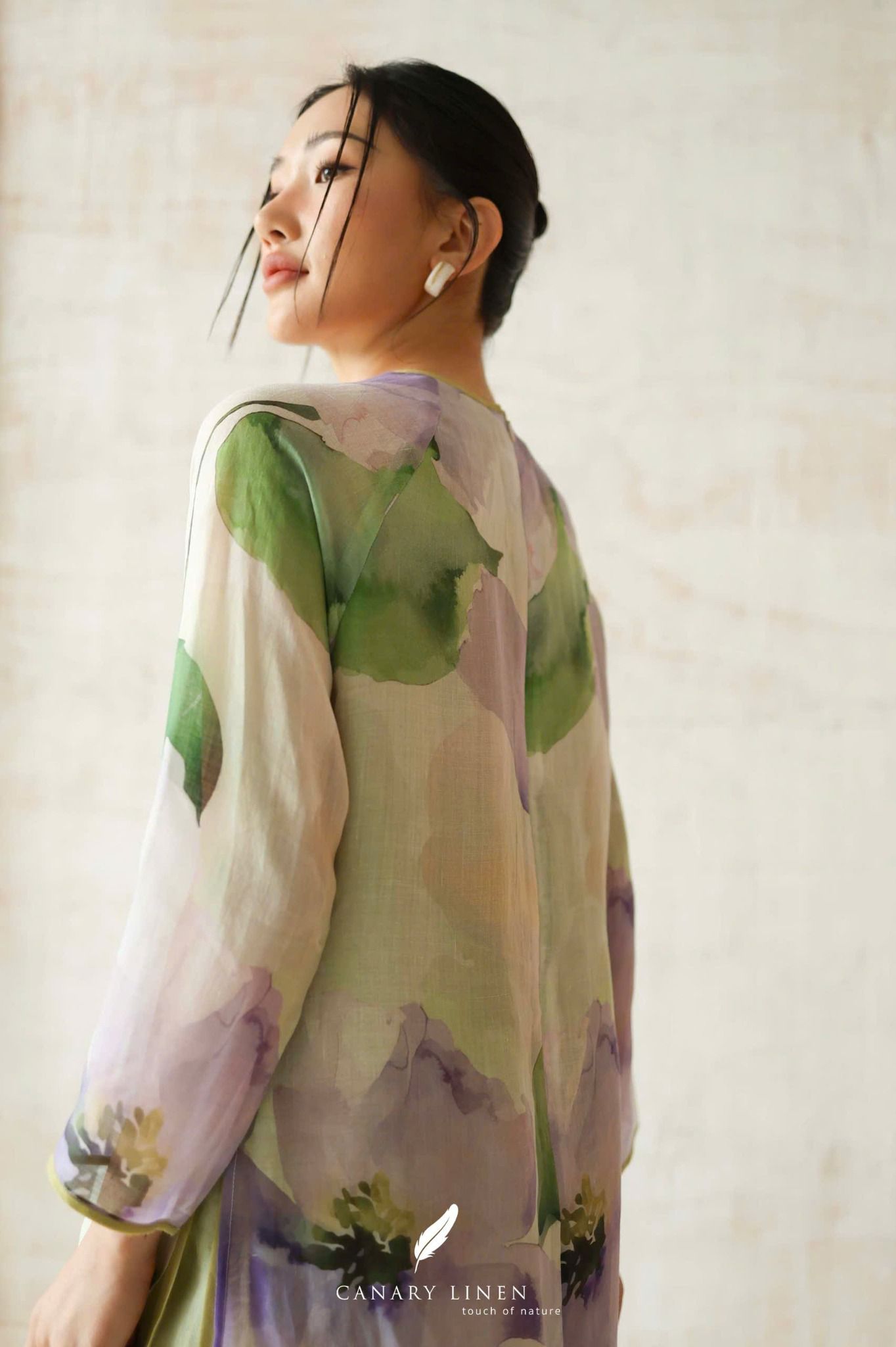  Áo dài cổ tròn - Khinh Vân 