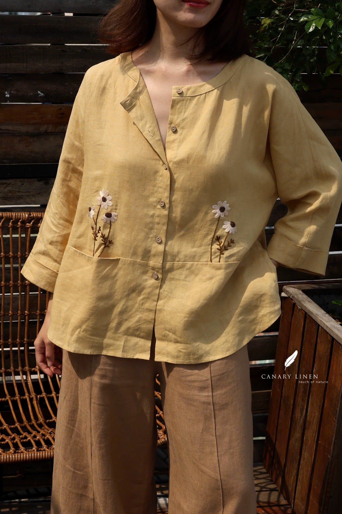  Camie Shirt - Vàng gừng 