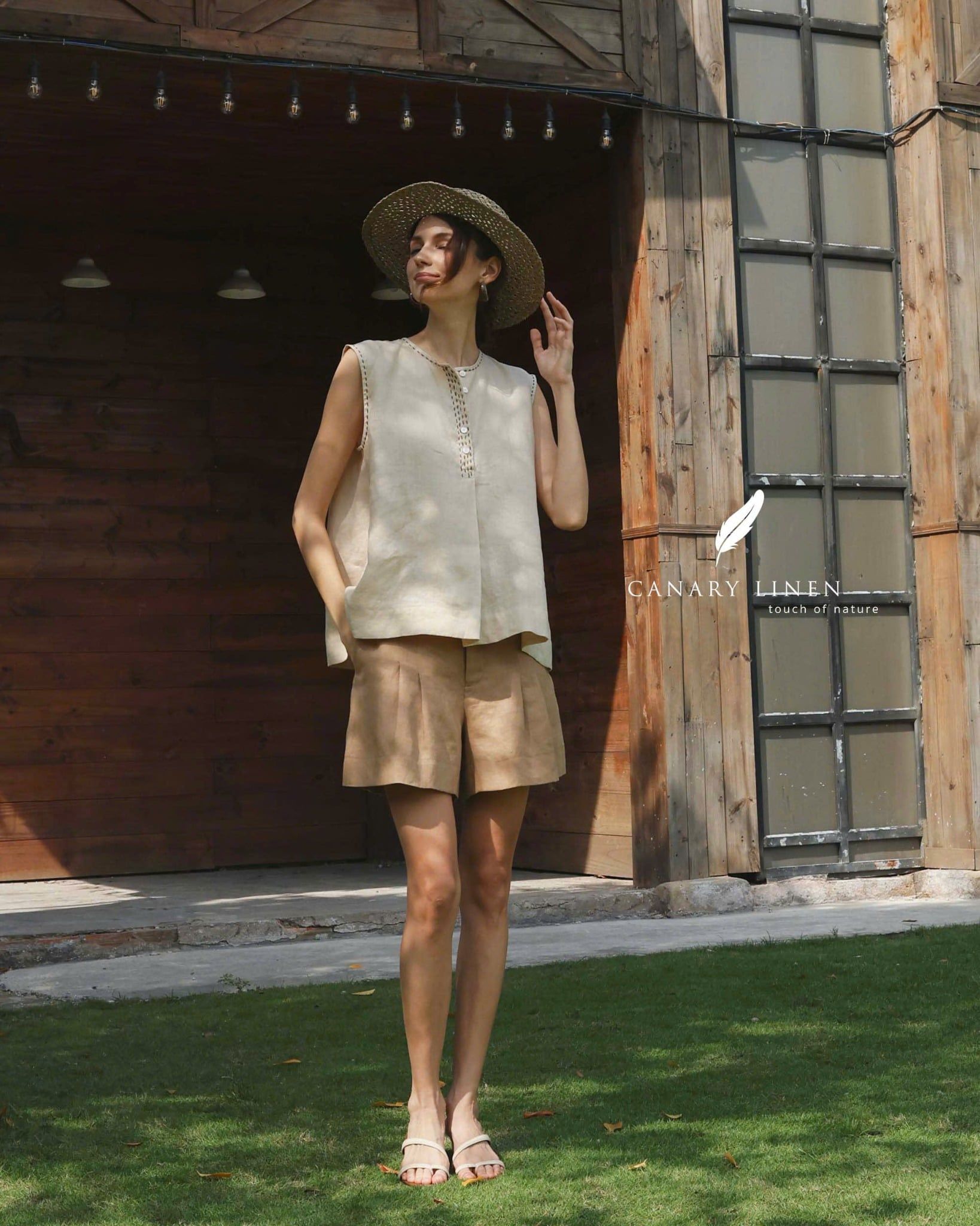  Lina Shorts - Nâu nhạt 