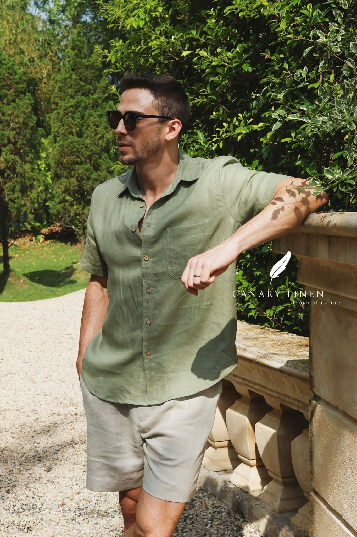  SharpLine Shirt - Rêu nhạt 