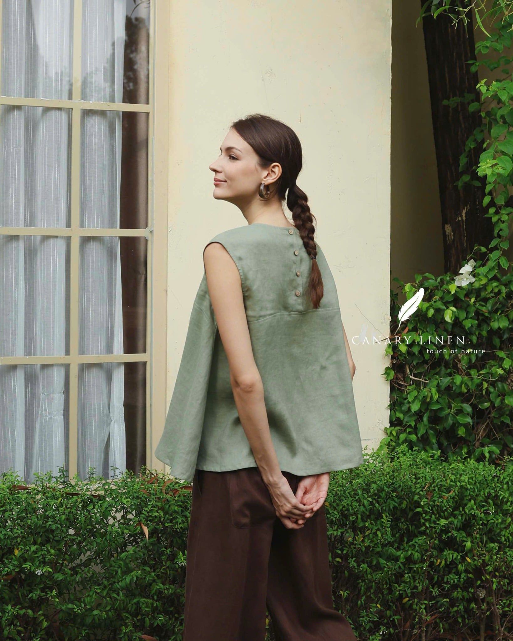  Aline Top - Rêu nhạt 