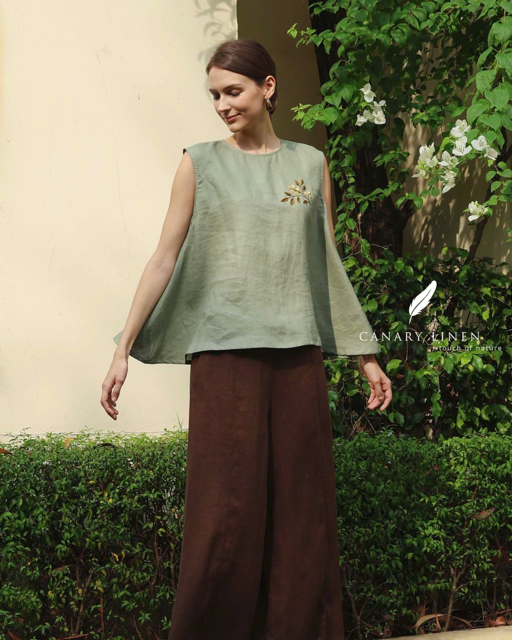  Aline Top - Rêu nhạt 