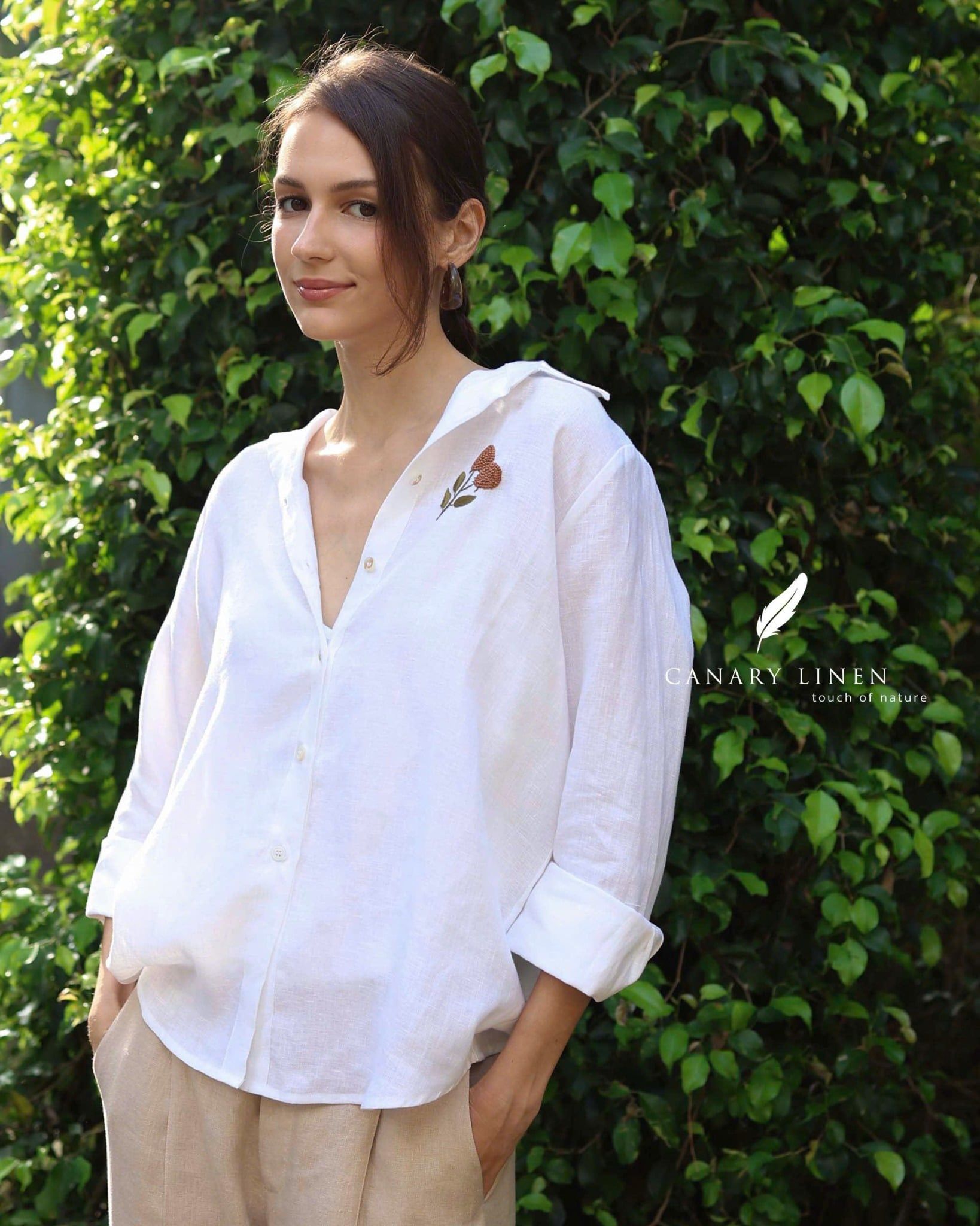  Blossy Shirt - Trắng 