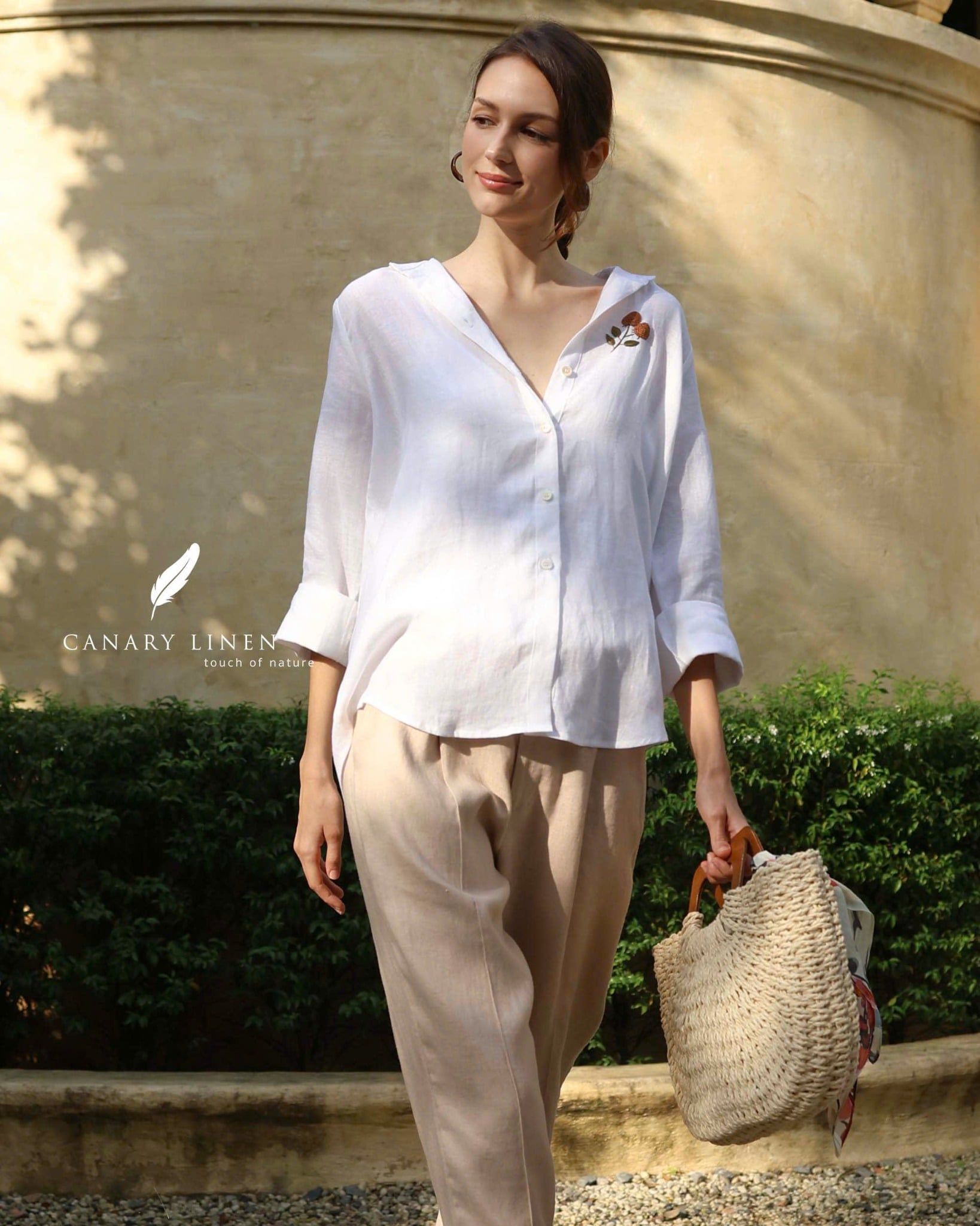  Blossy Shirt - Trắng 