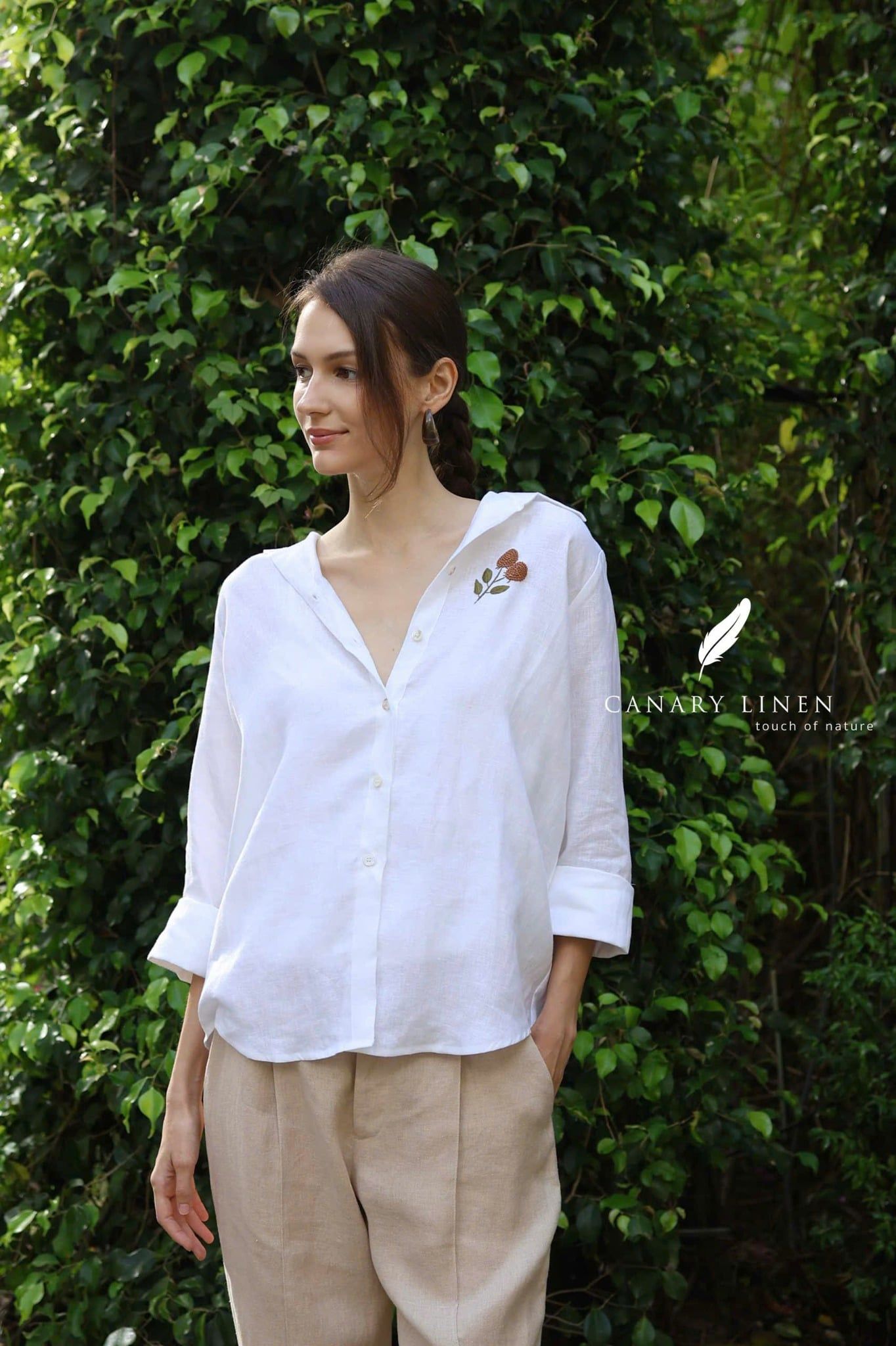  Blossy Shirt - Trắng 