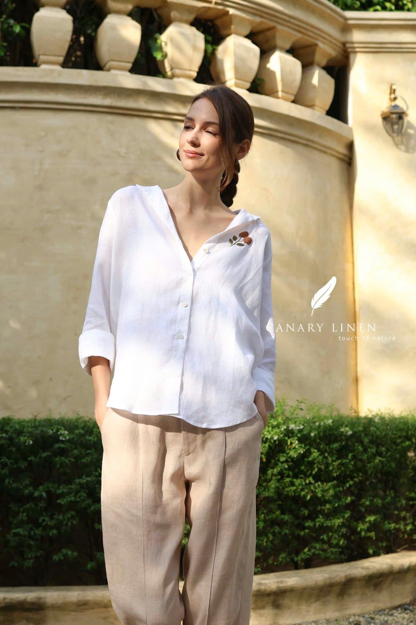  Blossy Shirt - Trắng 