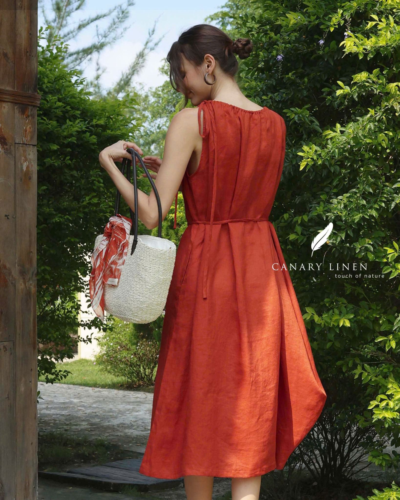  Halyn Dress - Đỏ Cam 