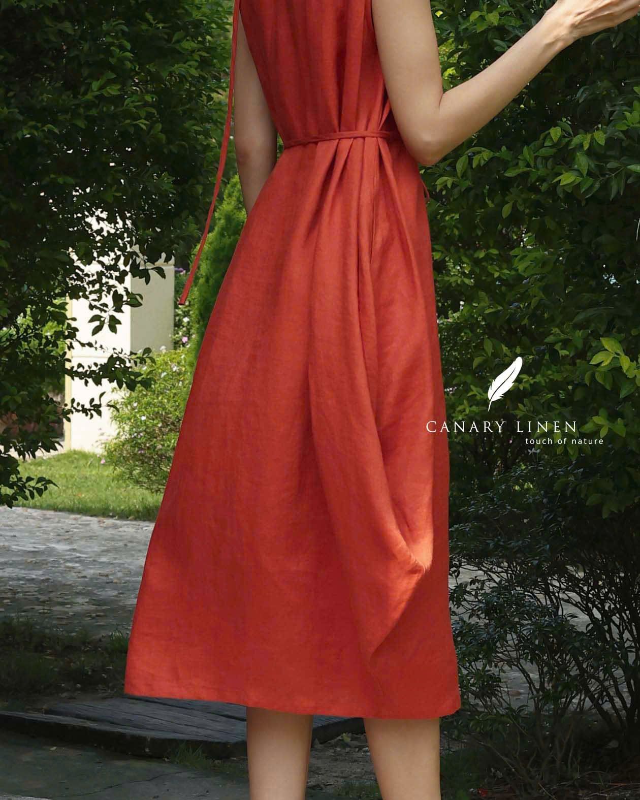  Halyn Dress - Đỏ Cam 