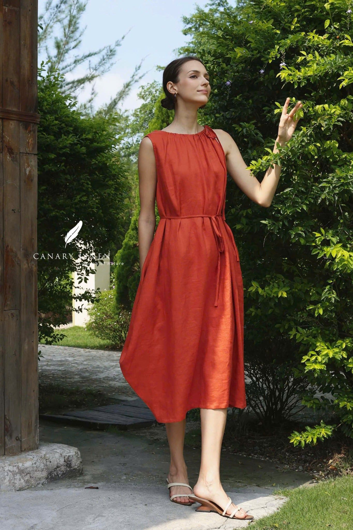  Halyn Dress - Đỏ Cam 