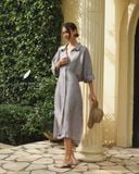  Hazel Dress - Xám đậm sọc 