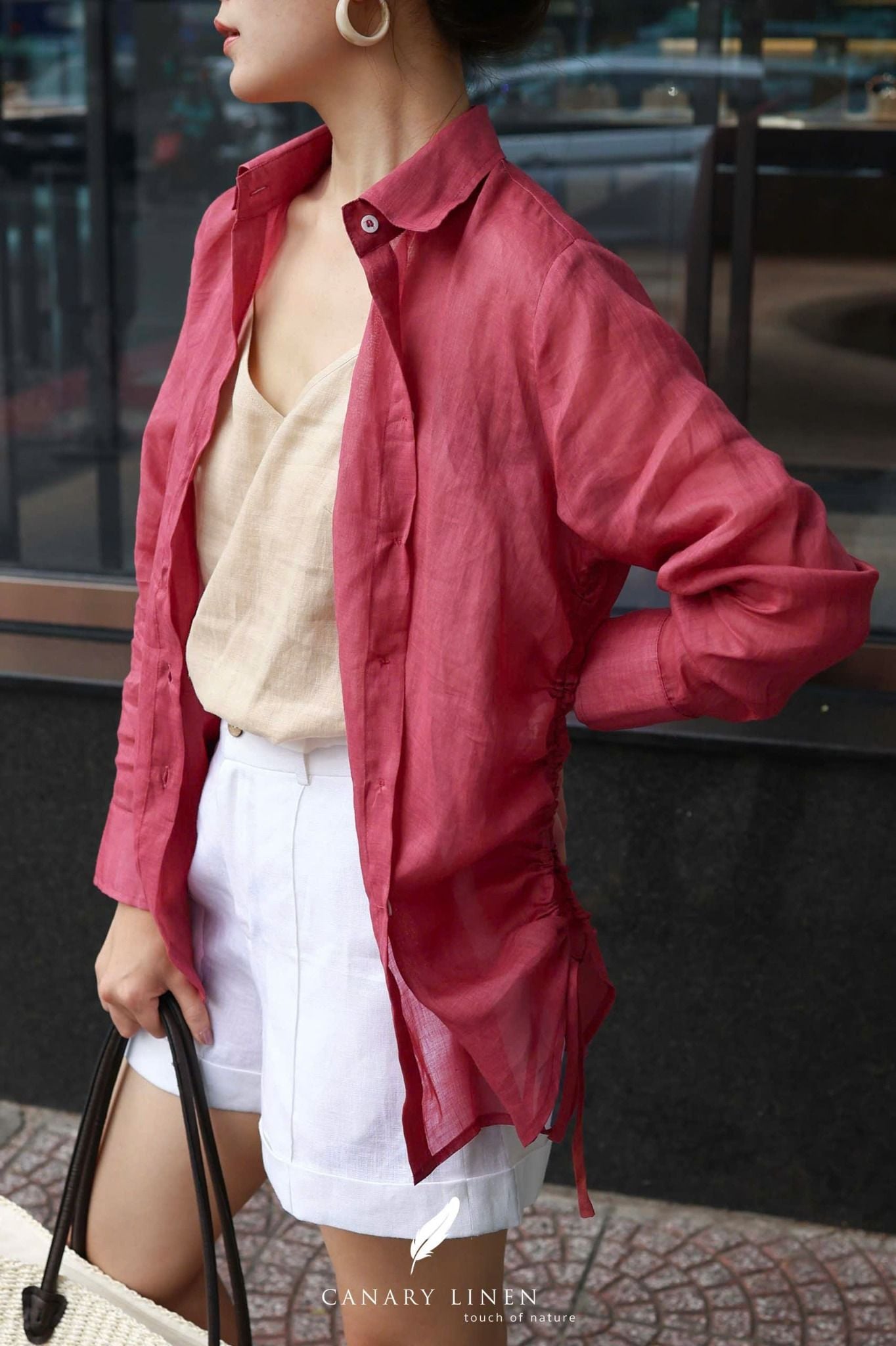  Ruxa Shirt - Hồng mận 