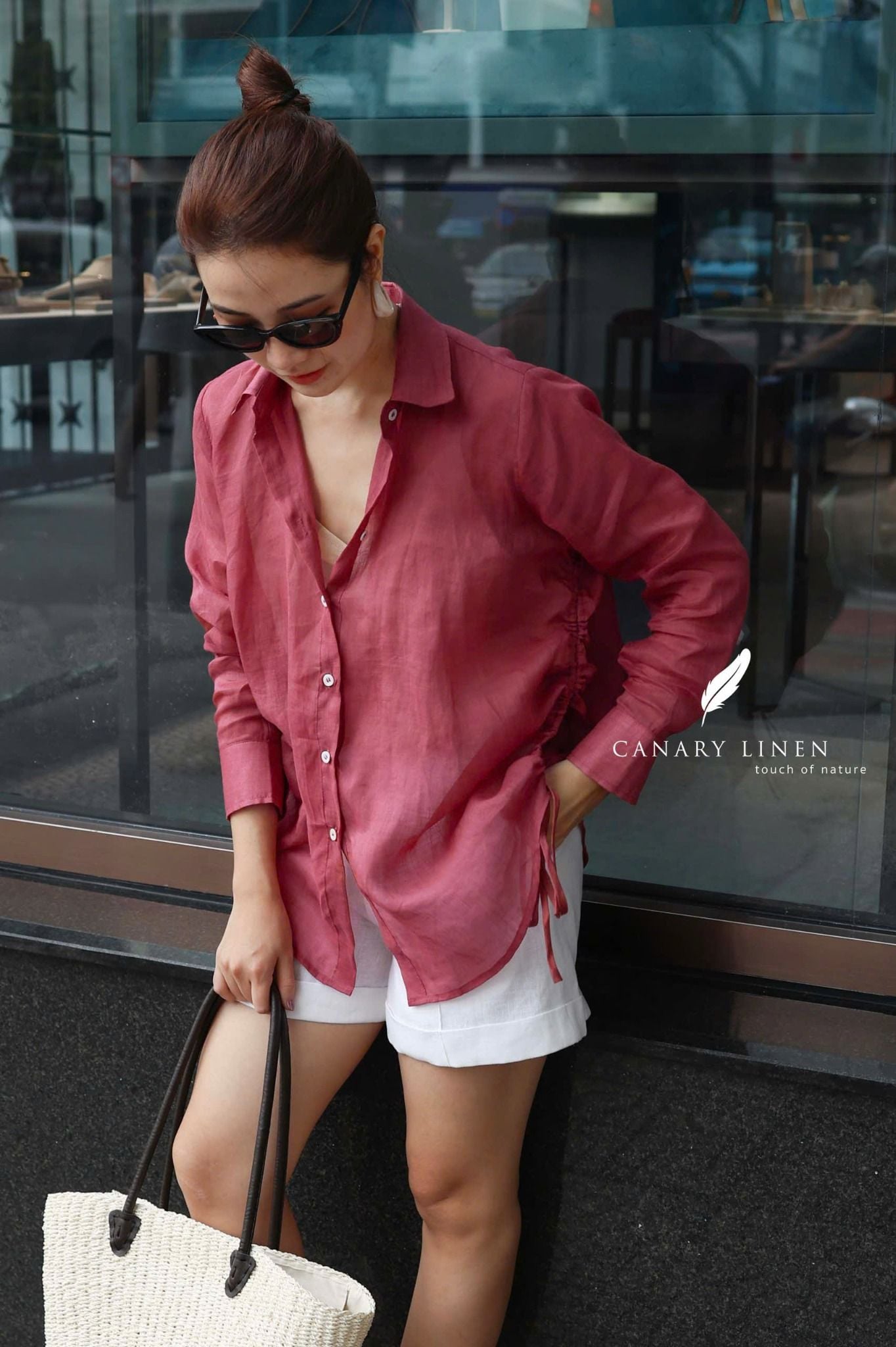  Ruxa Shirt - Hồng mận 