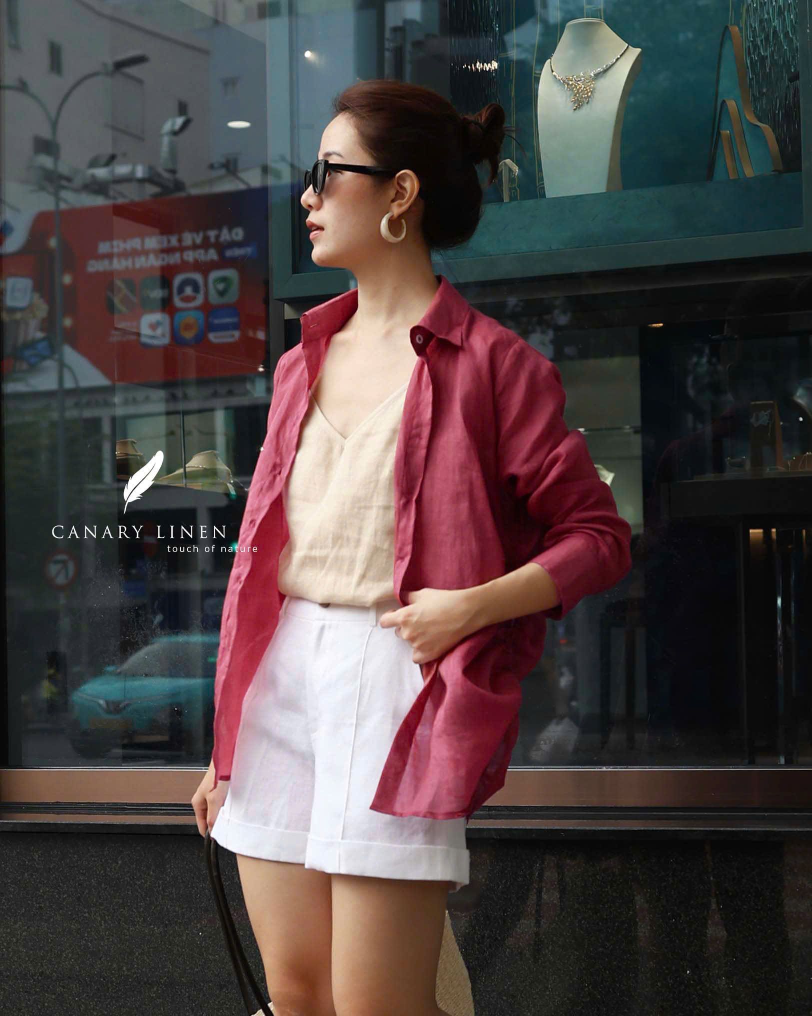  Ruxa Shirt - Hồng mận 