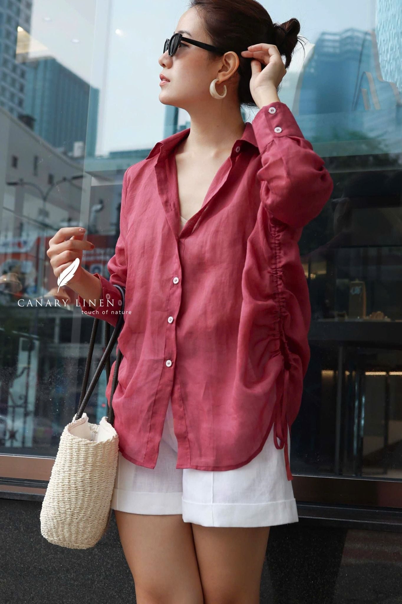  Ruxa Shirt - Hồng mận 