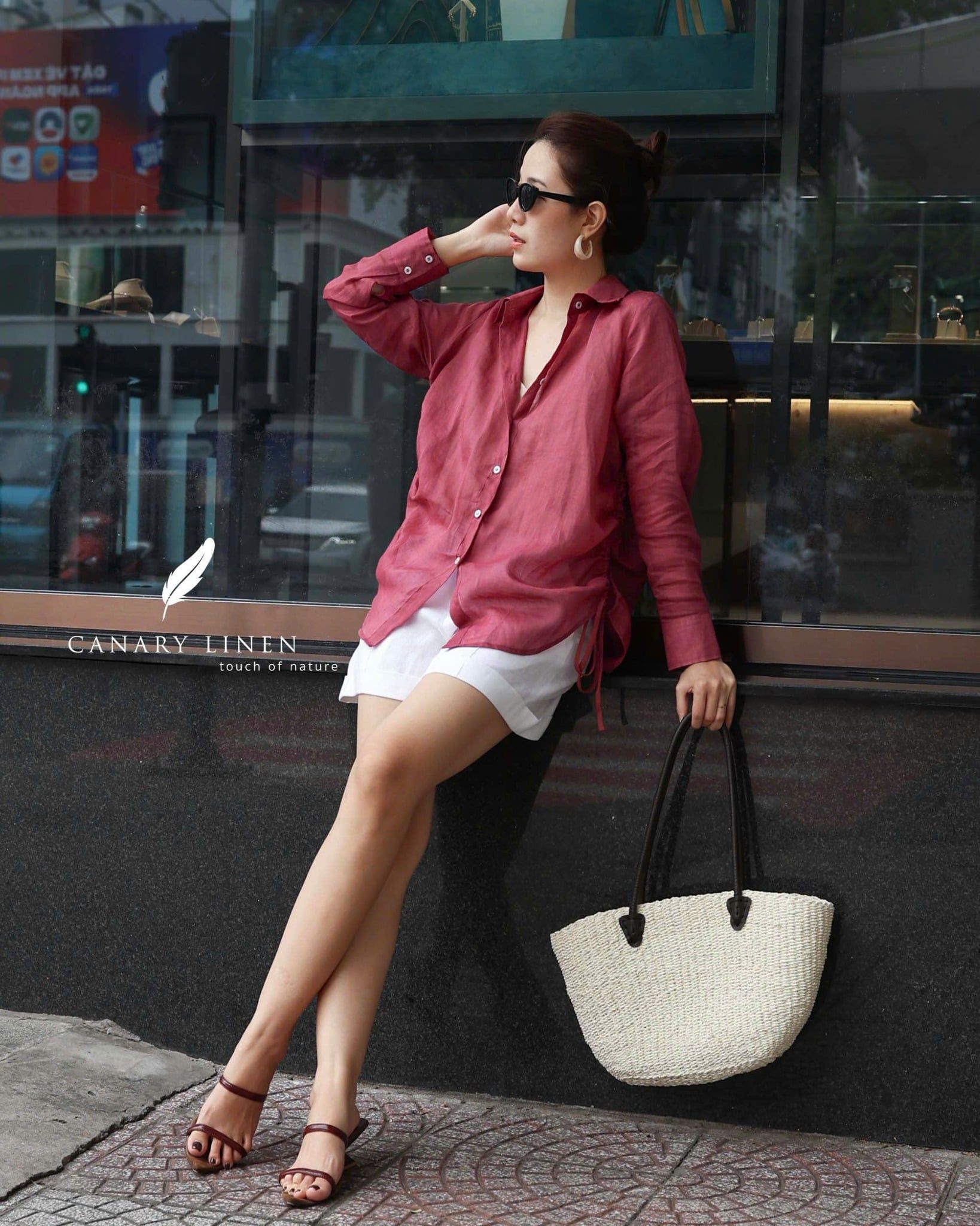  Ruxa Shirt - Hồng mận 