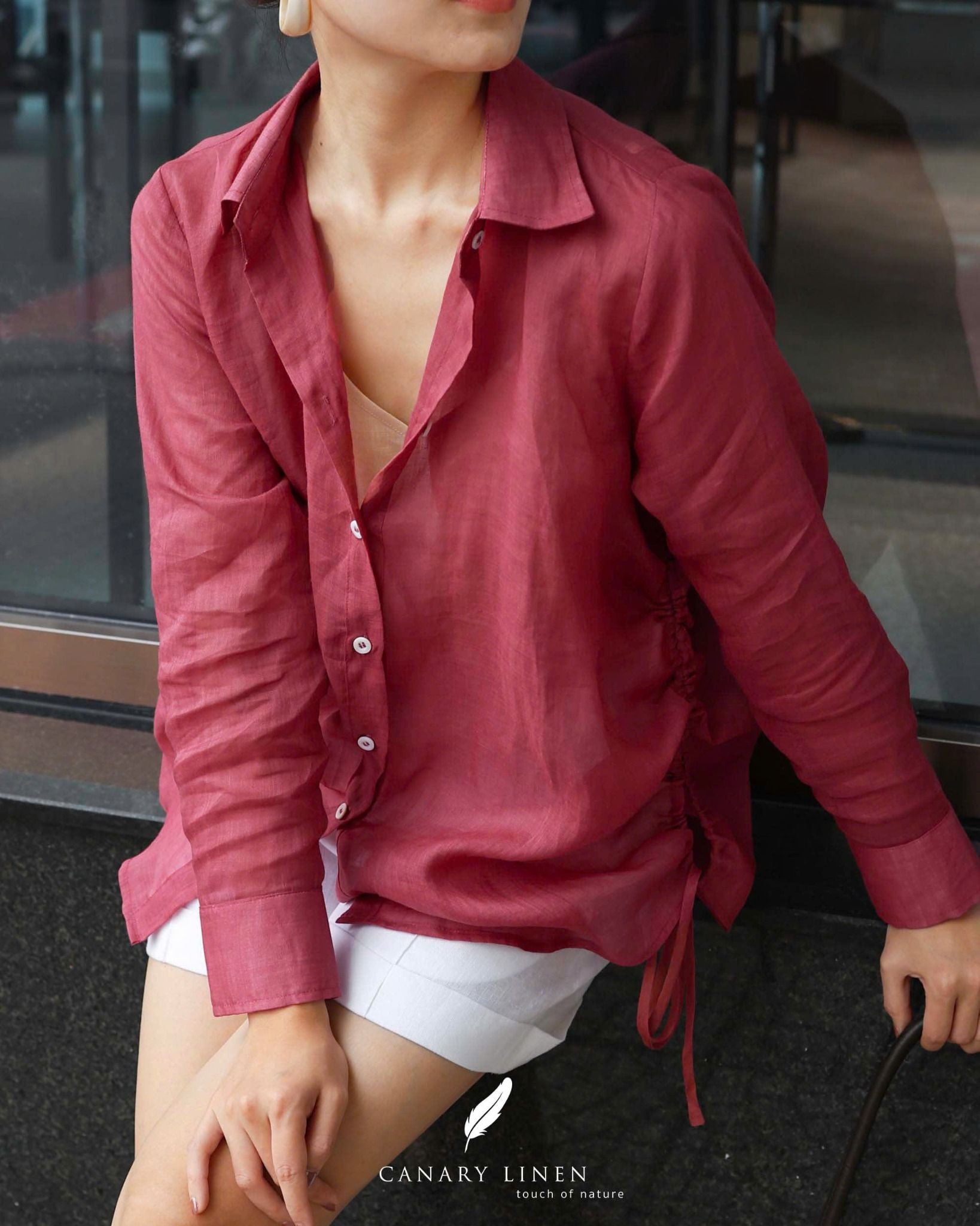  Ruxa Shirt - Hồng mận 