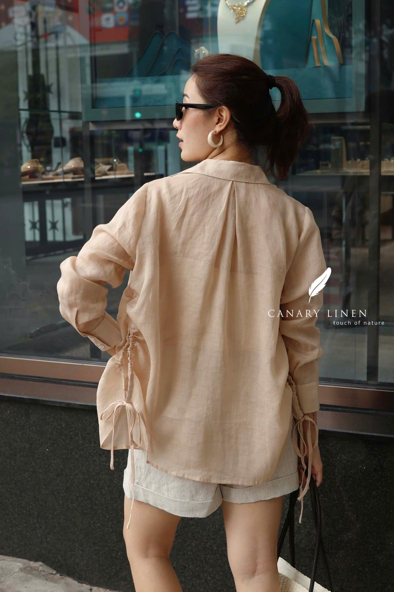  Ruxa Shirt - Kem hồng 