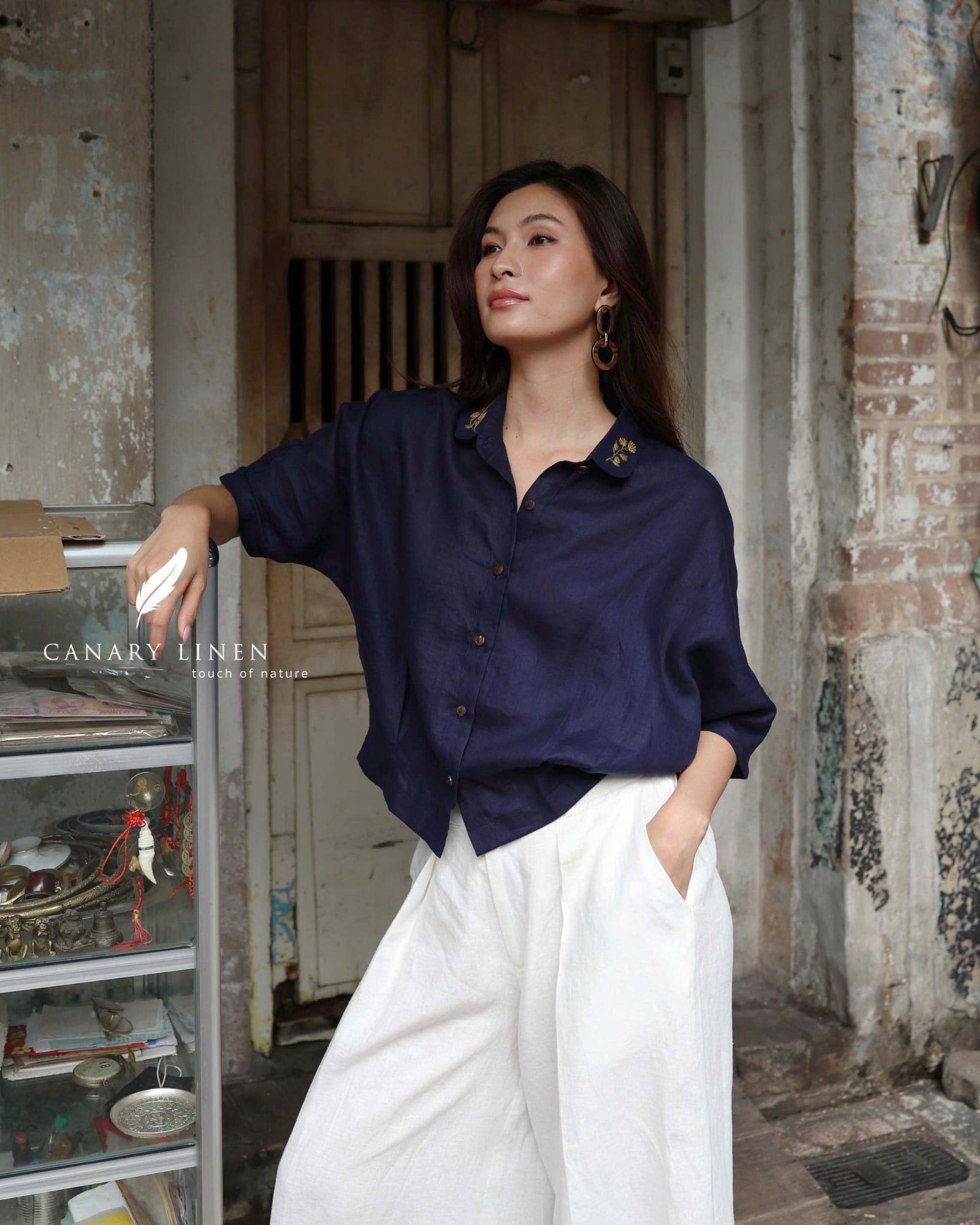 Rusea Shirt - Xanh navy 