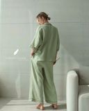  Calma Set - Xanh đậu viền nâu 