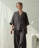  Calma Set - Xám đậm viền nhạt 