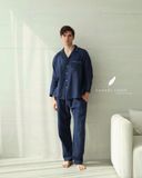  Men - Cove Set - Xanh navy viền xám 