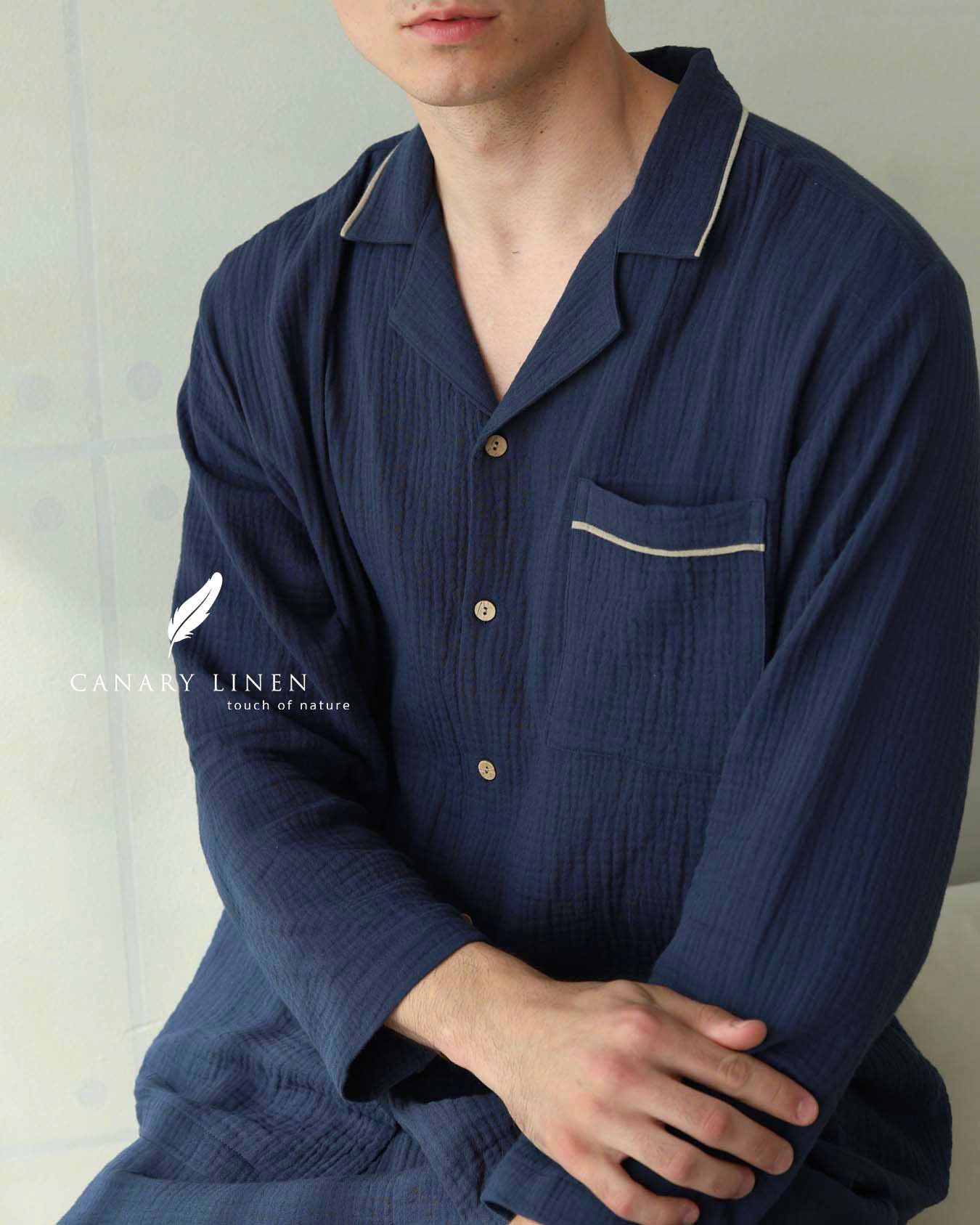  Men - Cove Set - Xanh navy viền xám 