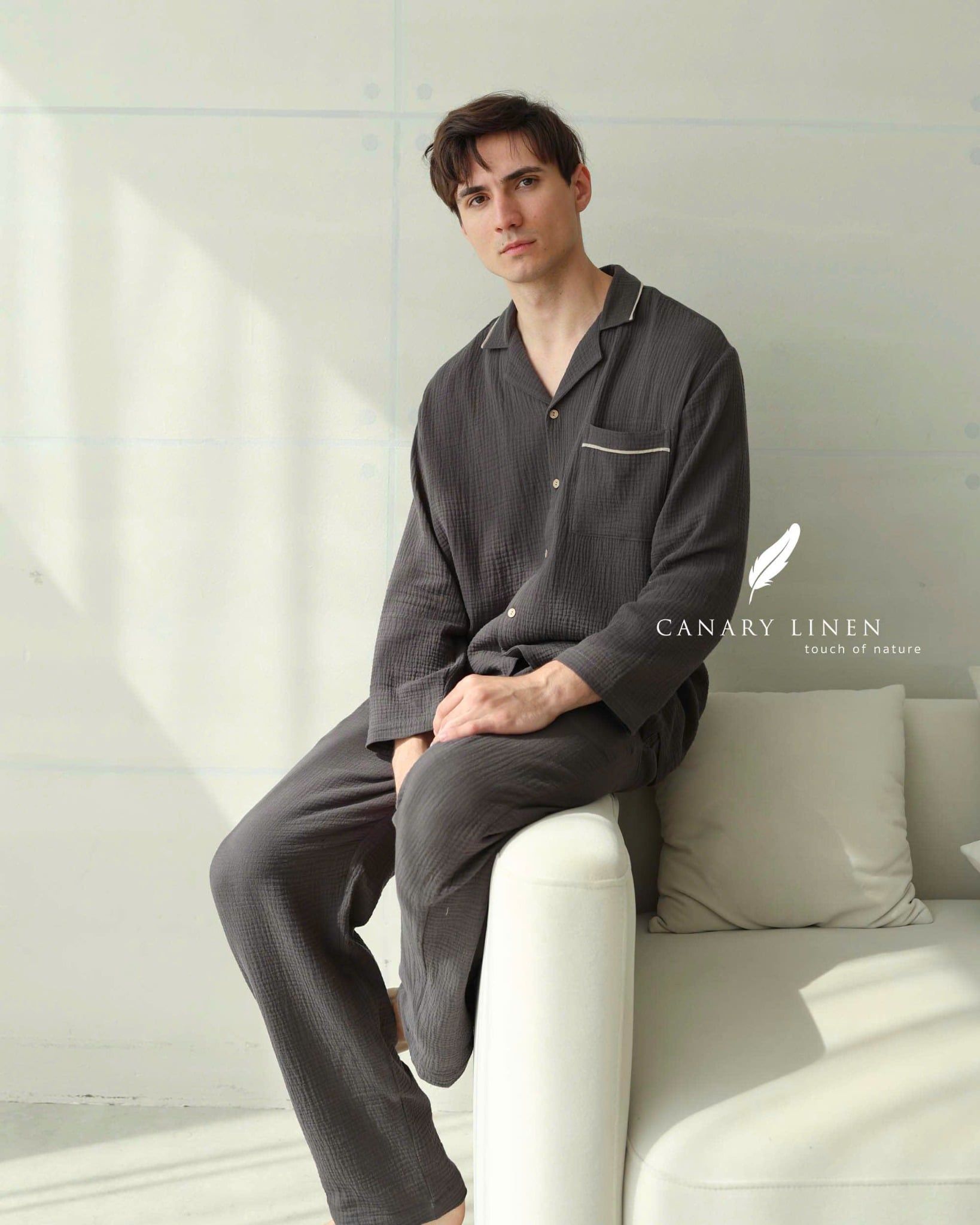  Men - Cove Set - Xám đậm viền nhạt 