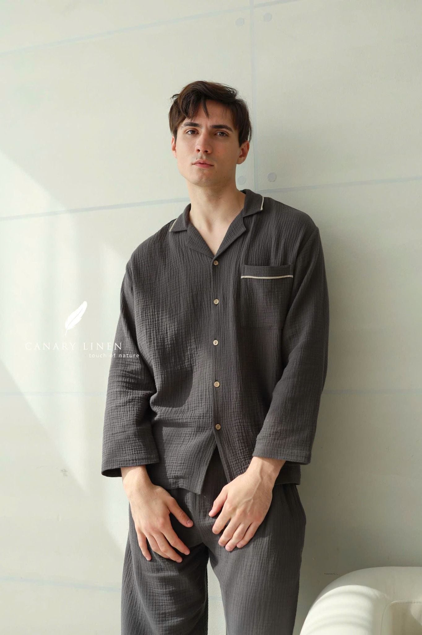  Men - Cove Set - Xám đậm viền nhạt 
