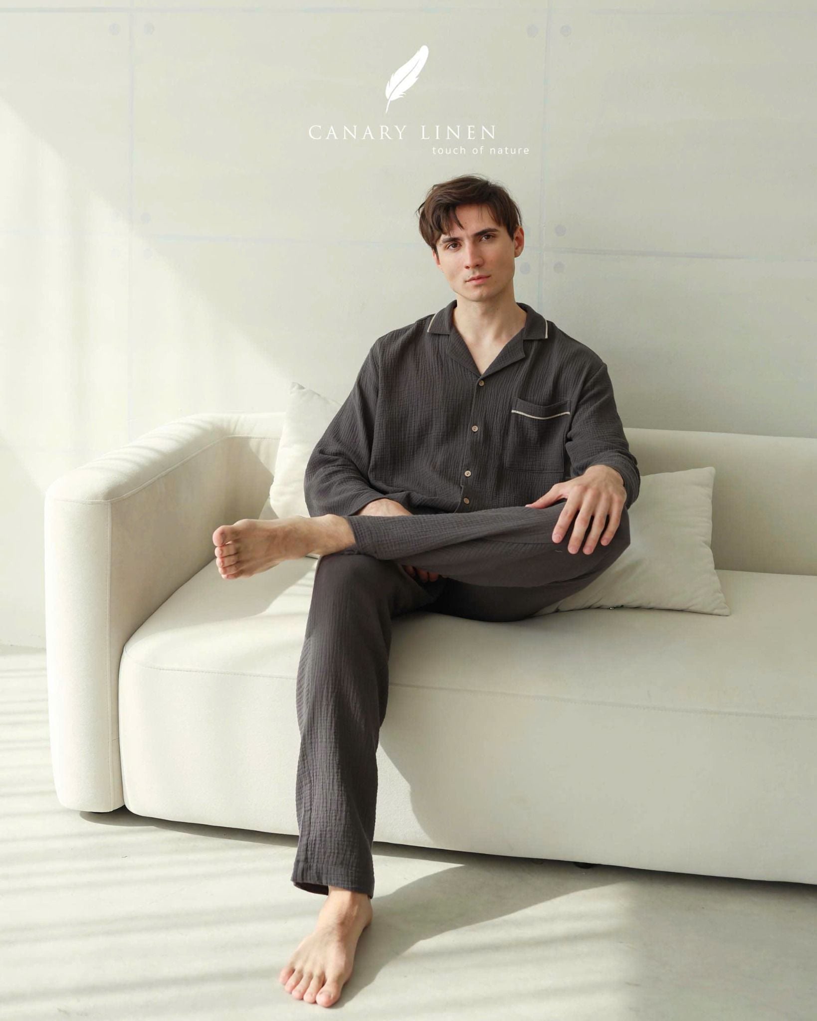  Men - Cove Set - Xám đậm viền nhạt 
