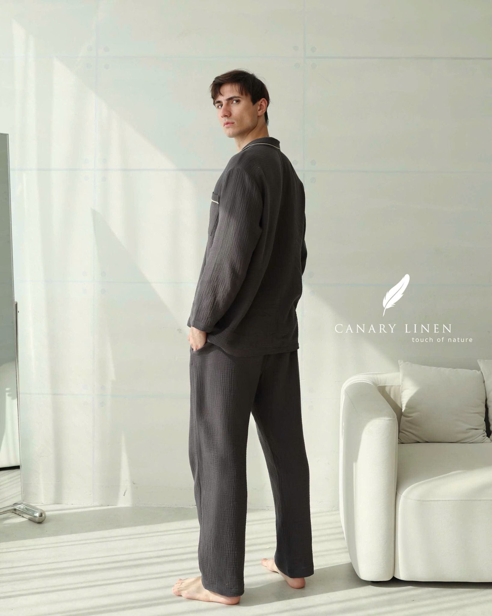  Men - Cove Set - Xám đậm viền nhạt 