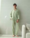  Men - Cove Set - Xanh đậu viền nâu 