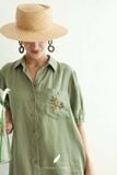  Volia Dress - Rêu nhạt 