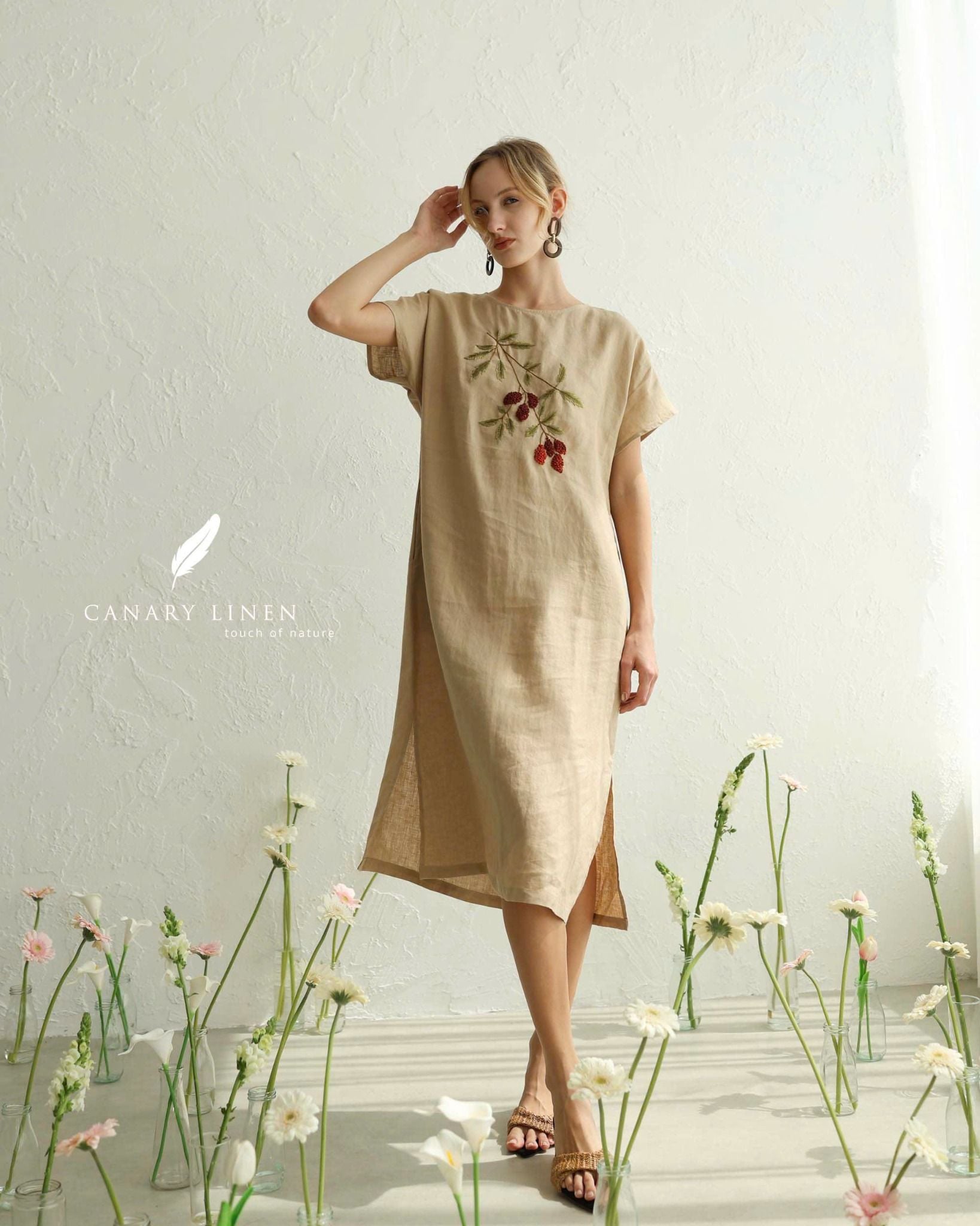 Mori Dress - Nâu nhạt 