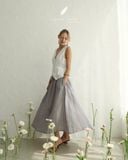  Muse Skirt - Xám đậm sọc 