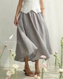  Muse Skirt - Xám đậm sọc 