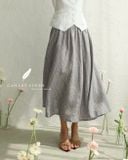  Muse Skirt - Xám đậm sọc 
